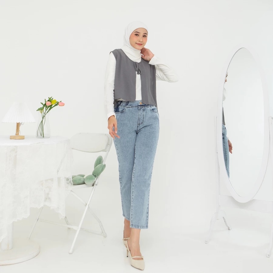 RILLEY - Vest Aisha Kardigan Outer Setelan Rompi Vest Wanita