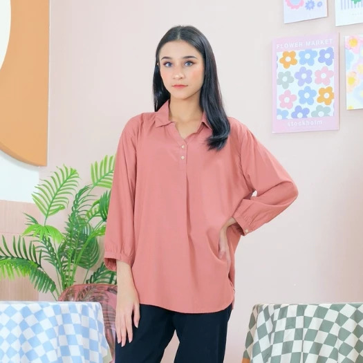 RILLEY - Kemeja Blus Lucy Atasan Blouse Wanita